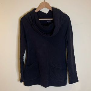 Ann Taylor LOFT cowl neck sweatshirt, womens size XS